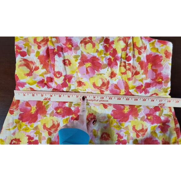 Old Navy Fit & Flare Linen Blend Smocked Tie-Shoulder Mini Cami Dress Size XL - Picture 13 of 15